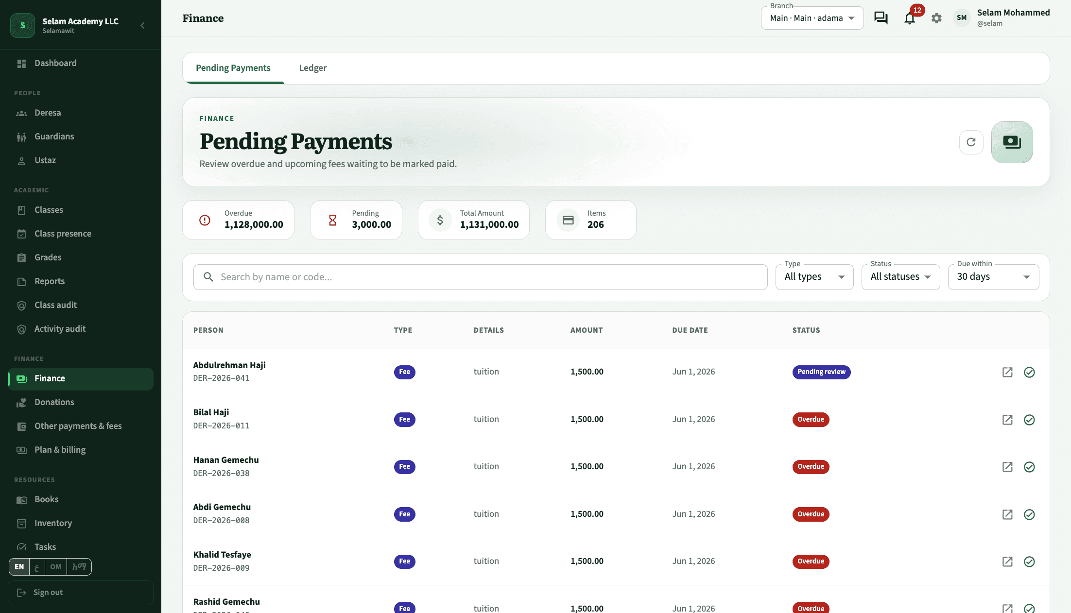 MerkezCore Finance & Bank Slip Audit